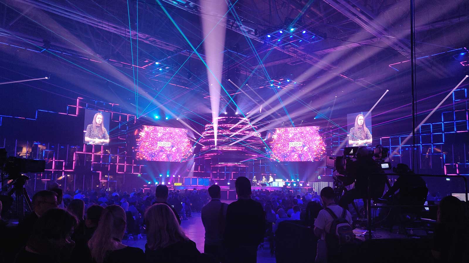An colourful image from Slush 2019.